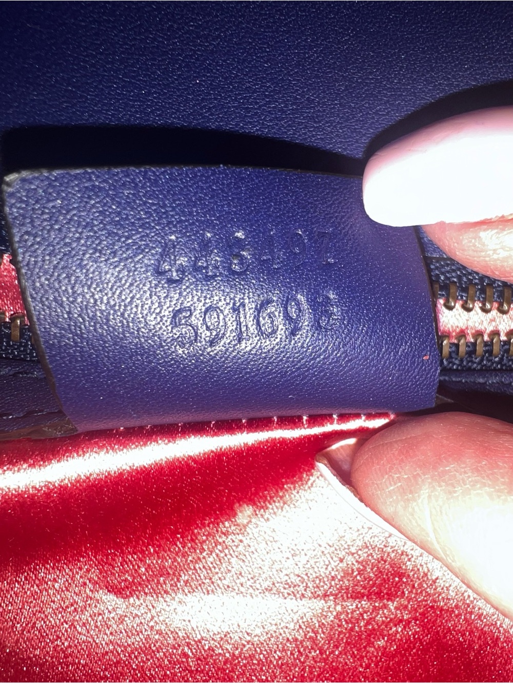 Gucci Royal Blue Velvet GG Marmont Crossbody Bag - Picture 12 of 16